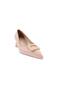 4320-23y Women's Pointed Toe Thick Low-Heeled Shoes with Metal Accessories - 2
