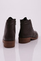 1409 22K Women's Lace-Up Zippered Boots Brown Genuine Leather - 3