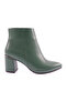 111-2164-22K Women's Zippered Heeled Short Boots Green