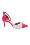 Women's Ankle Strap Crystal Stone Thin Heeled Shoes Red Scuba 22112821