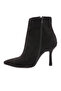 5738-424 Black Suede - Colorful Beaded Ring Buckle Women's Heeled Boots - 3
