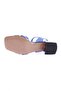 Saks Blue Low Heeled Women's Sandals with Twisted Accessories - 46321033 - 5