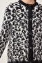 Leopard Patterned Black-White Knitwear Cardigan - Short Beard Lus0034 - 4