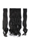 Synthetic Fiber Wavy Half Moon + 2 Side Clips - Brown - 2