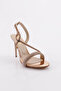 Women's Silver Stone Cross Strap Evening Dress Shoes Rose Mirror 232430142674 - 2