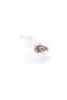 Women's crystal stone buckle lace-up shoes white dolce 98321097 - 2