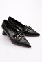 Black Patent Leather - Pointed Toe Women's Heeled Shoes 2154362821 - 2
