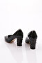 589 Women's Pointed Toe V-Cut Low Heeled Shoes - 3