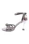 Mnt-04-23y Women's Silver Stone Twisted Banded Evening Dress Shoes - 3