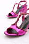 808-23Y Women's Strappy Silver Stone Heeled Sandals with Twisted Accessories - 4