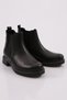 22531-22K Women's Side Elastic Boots Black Genuine Leather - 2