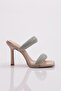 2027 Women's Kalin Silver Stone Banded Heeled Slippers