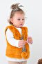Girl's Plush Vest with Buckle Set and Pom-Pom Details, Lined. - 4