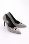 Women's Heeled Shoes Platinum Striped 62722859 - 2