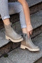 (Island) Genuine Leather Zipper Detailed Non-Slip Sole Rubber Boots Vizon Flotter - 5