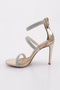 2001 Women's Embroidered Ankle Tie Heeled Shoes - 3