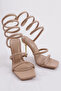 1274 Women's Ankle Wrap Heeled Shoes - 2