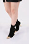 Black Suede Women's Heeled Boots - 4871535 - 5