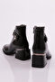 Women's Heeled Boots Black Wrinkled Patent Leather 421233488 - 3