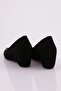 Black Suede Women's Heeled Shoes - 34713539 - 3