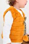 Girl's Plush Vest with Buckle Set and Pom-Pom Details, Lined. - 5