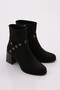 Women's Heeled Boots Black Luxury Suede 81721033 - 2