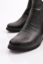 Women's Rubber Detailed Ankle Boots Black Genuine Leather 1871533217 - 4