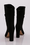 Black Suede Women's Heeled Shoes - 71533910 - 3