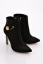 303 Women's Heeled Boots Black Suede - 2
