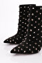 1123 Women's Diken Stone Heeled Boots Black Suede - 4