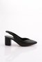 K600 Women's Open Back Pointed Toe Heeled Shoes