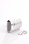 Silver Satin Women's Evening Dress Clutch Bag - 2