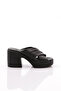Black Heeled Slippers - Women 6103222