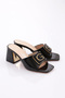 Black Patent Leather g Letter Embroidered Women's Slippers - 352633539 - 2