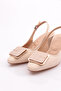 702 Women's Square Buckle Heeled Shoes - 4