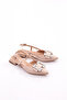 Dgnkadın Square Stone Decorated Sandals Beige Nubuck 1213378 - 2