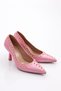 Women's Thorn Stone Heeled Shoes Pink Mirror 7181021085 - 2