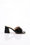 Black Patent Leather g Letter Embroidered Women's Slippers - 352633539