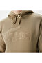 Men's Relaxed Fit Hooded Printed Beige Sweatshirt - 7