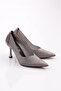 Women's Thin Heeled Shoes Platinum Striped 21413534 - 2