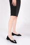 Women's Square Buckle Ballerinas Black Velvet 39222534 - 5