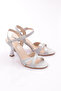 902 Women's Cross Striped Heeled Shoes - 2