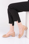Women's Square Buckle Heeled Shoes Nude 59972534 - 5