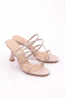 905 Women's Stripe Detailed Heeled Slippers - 2