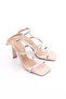 Women's Drawstring Heeled Evening Shoes Beige Nubuck 1363112821 - 2