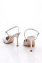 Women's Stone Stringed Women's Heeled Evening Dress Shoes Silver 316253 - 3
