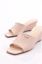 Women's Wedge Heeled Slippers Ecru 354583539 - 4