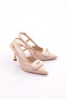 Women's Back-Tie Heeled Shoes Beige Nubuck 62623534 - 2