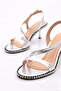 2421 Women's Side Stone Decorated Heeled Evening Dress Shoes - 4