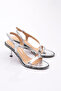2421 Women's Side Stone Decorated Heeled Evening Dress Shoes - 2